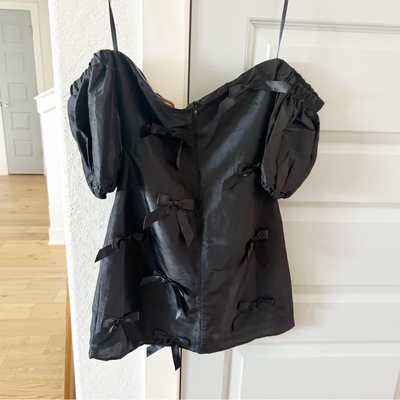 NWT Anthropologie Hutch Off-The-Shoulder Bow Mini Dress - Picture 7 of 10
